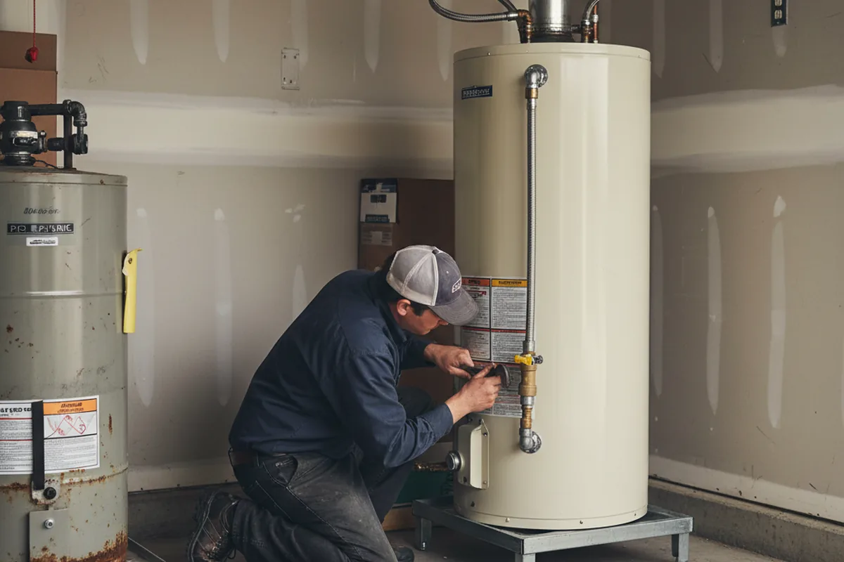 Water heater and shutoff valve replacement in Barrington